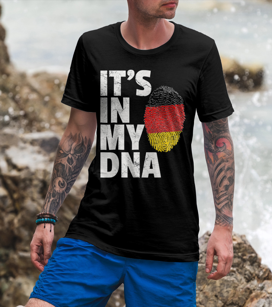 IT'S IN MY DNA German Flag Fingerprint Germany T-Shirt