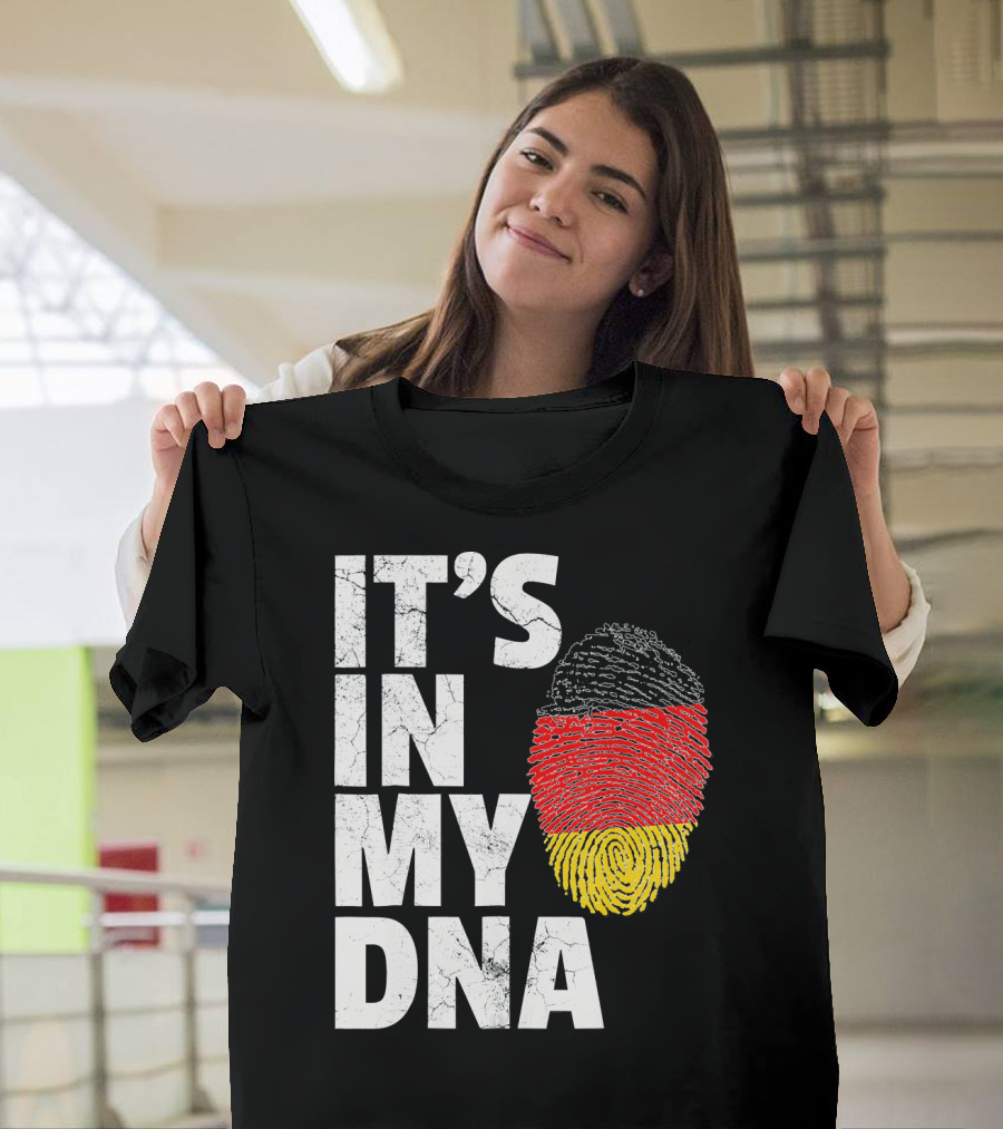 IT'S IN MY DNA German Flag Fingerprint Germany T-Shirt