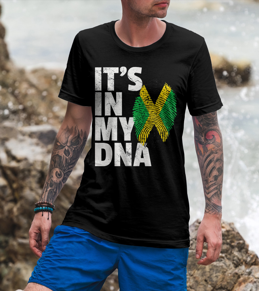 Its IN My Dna Jamaica Flag Jamaican Pride T-Shirt
