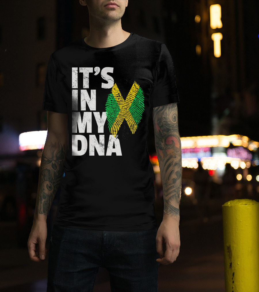 Its IN My Dna Jamaica Flag Jamaican Pride T-Shirt