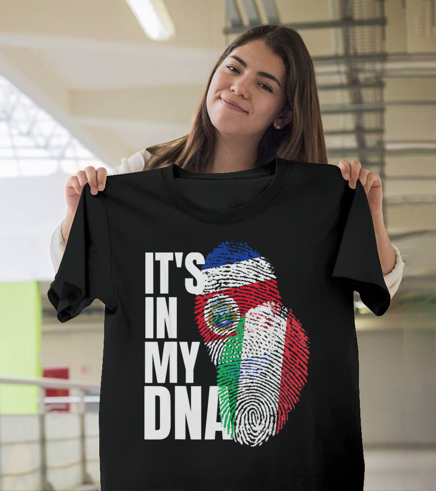 It's In My DNA Costa Rican Italian Flag Mix T-Shirt