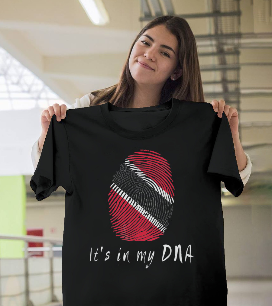 Trinidad Flag It's in My DNA Fingerprint T-Shirt