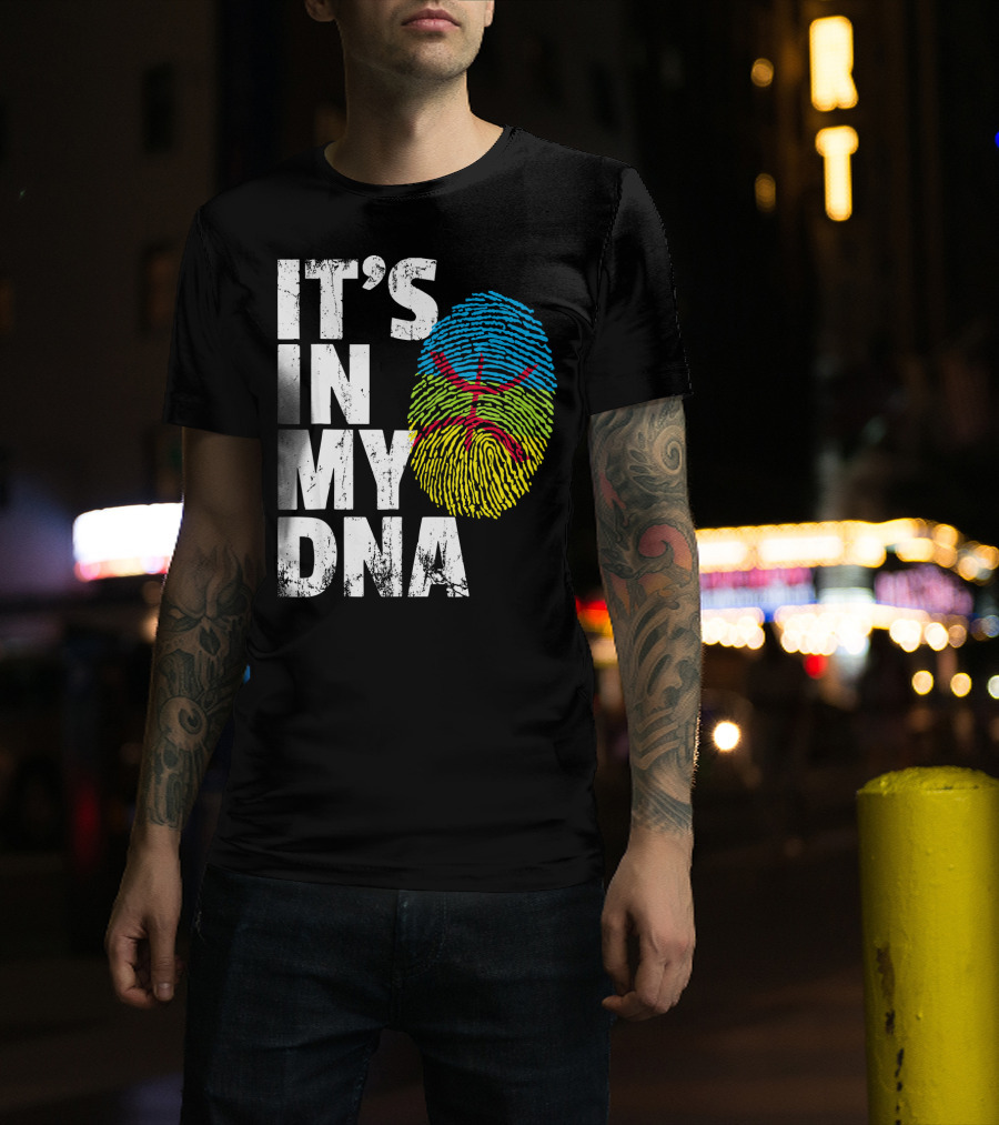 It's IN My Dna Amazigh Tamazgha Kabyle Fingerprint T-Shirt