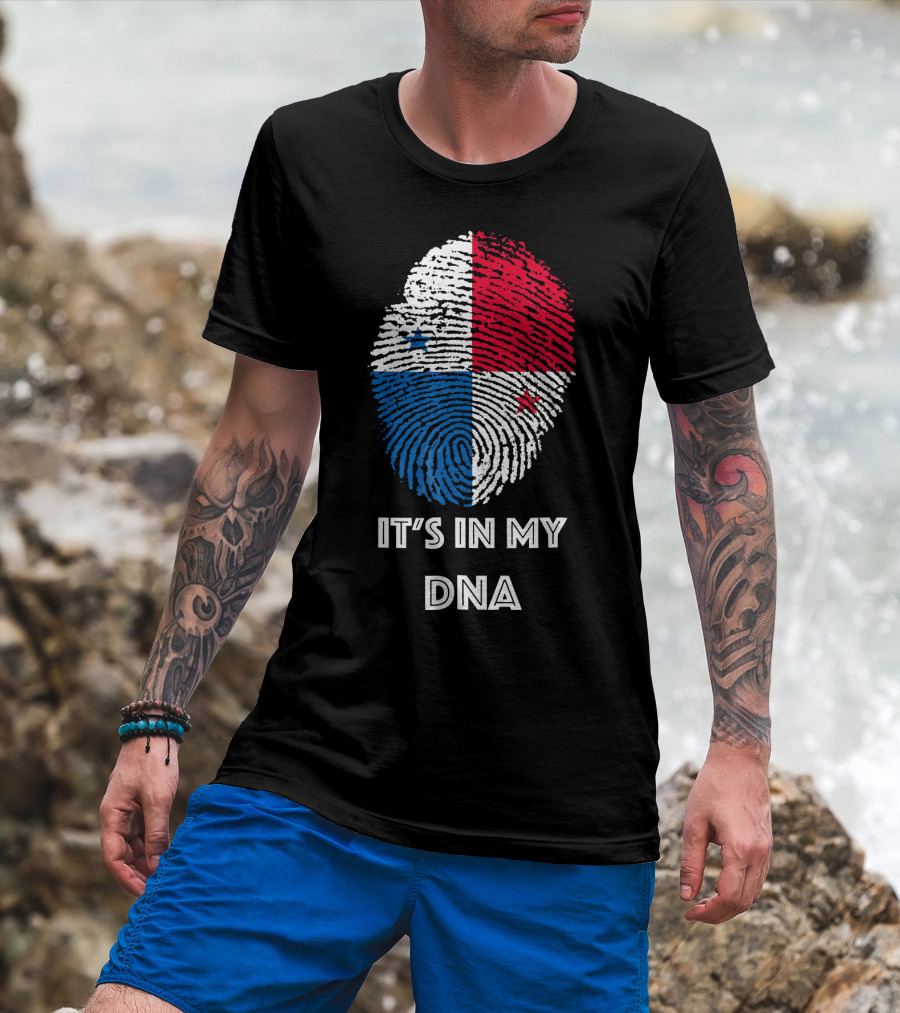 Panama Flag Fingerprint It's In My DNA T-Shirt
