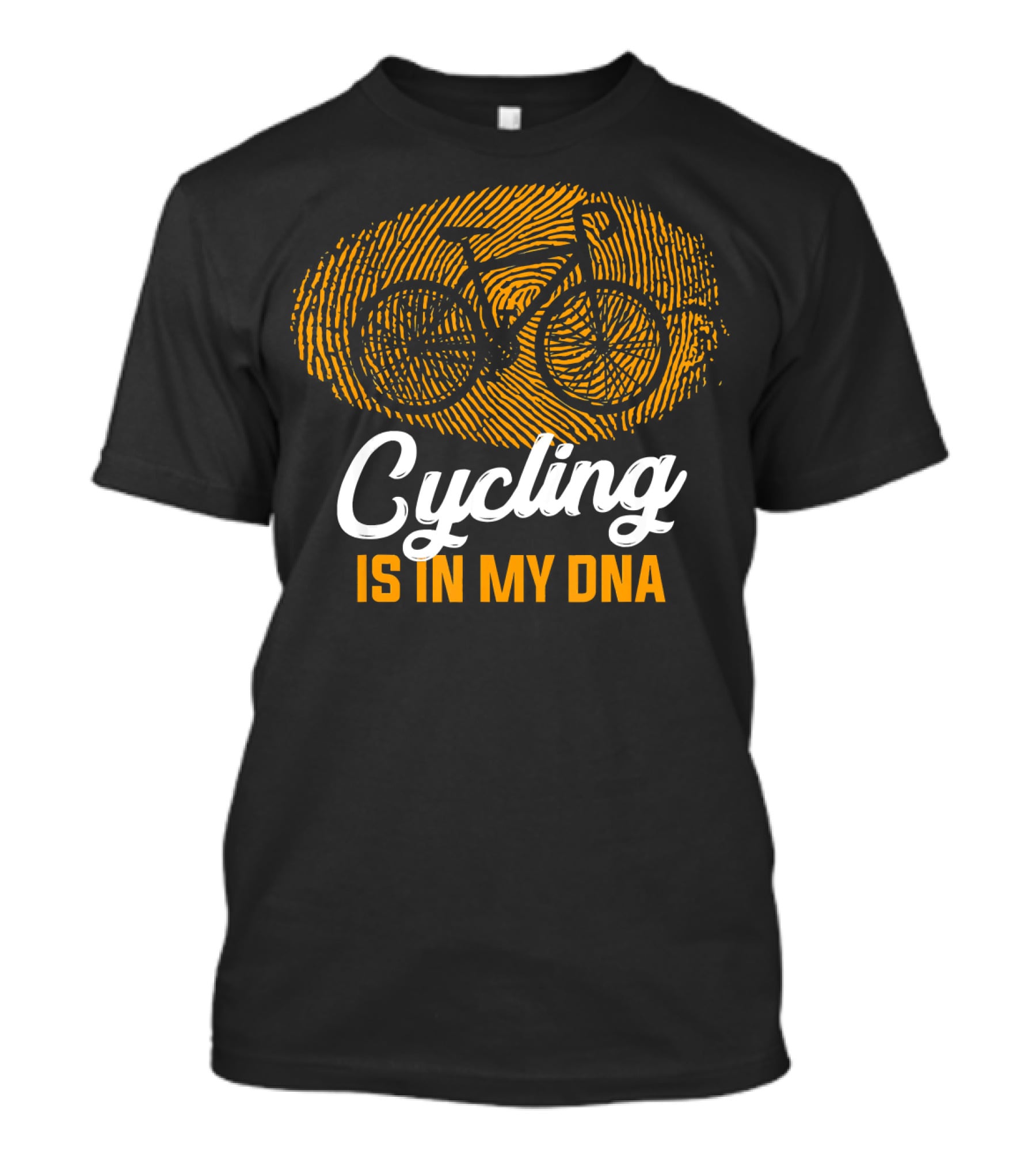 Cycling Is In My DNA Fingerprint Bicycle T-Shirt