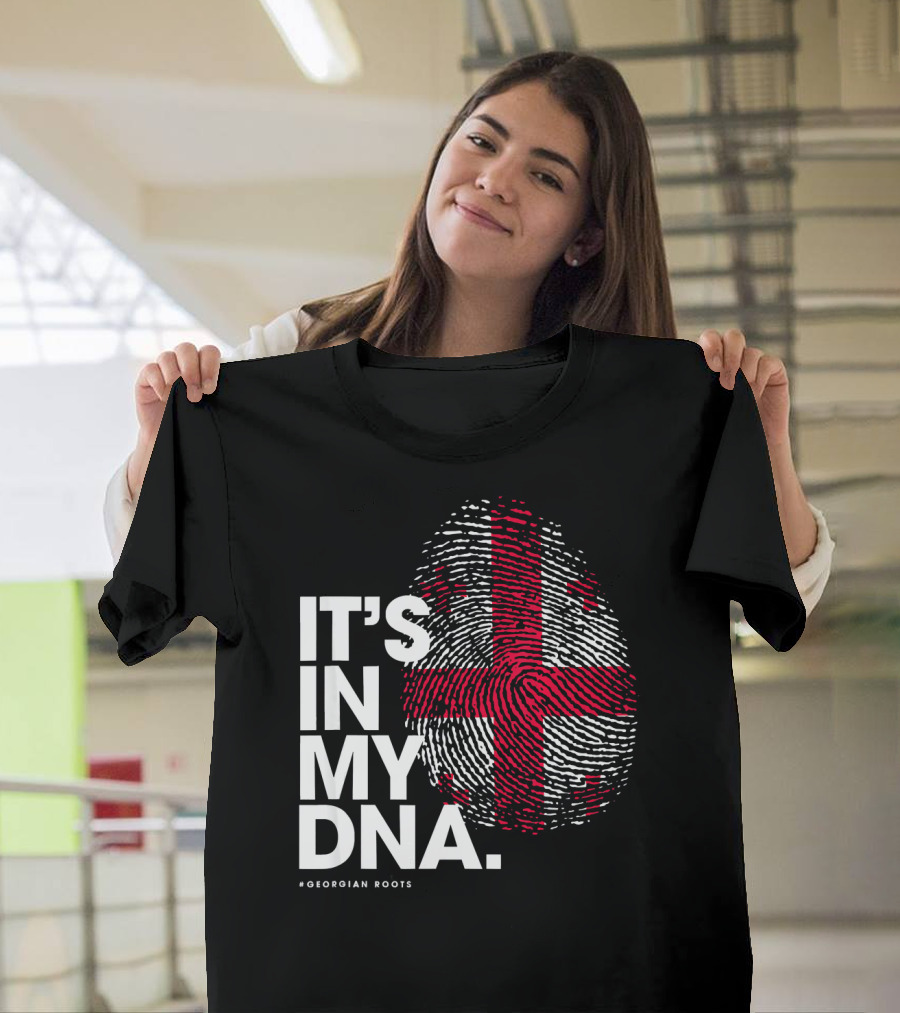 IT'S IN MY DNA Georgia Flag Georgian Roots T-Shirt
