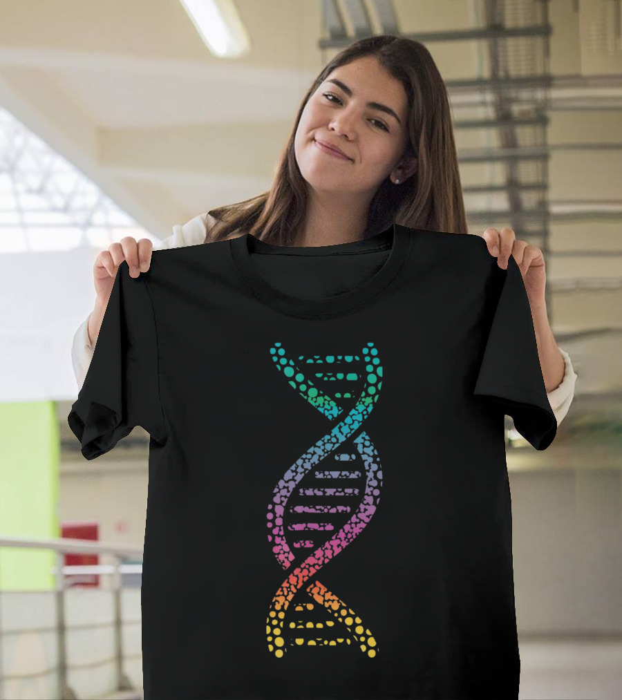 Colorful DNA Molecular World Genes Biology Lover T-Shirt