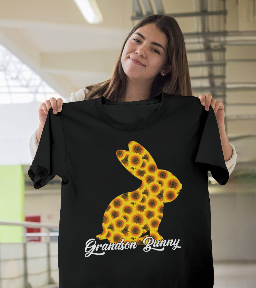 Grandson Bunny Sunflower Floral T-Shirt
