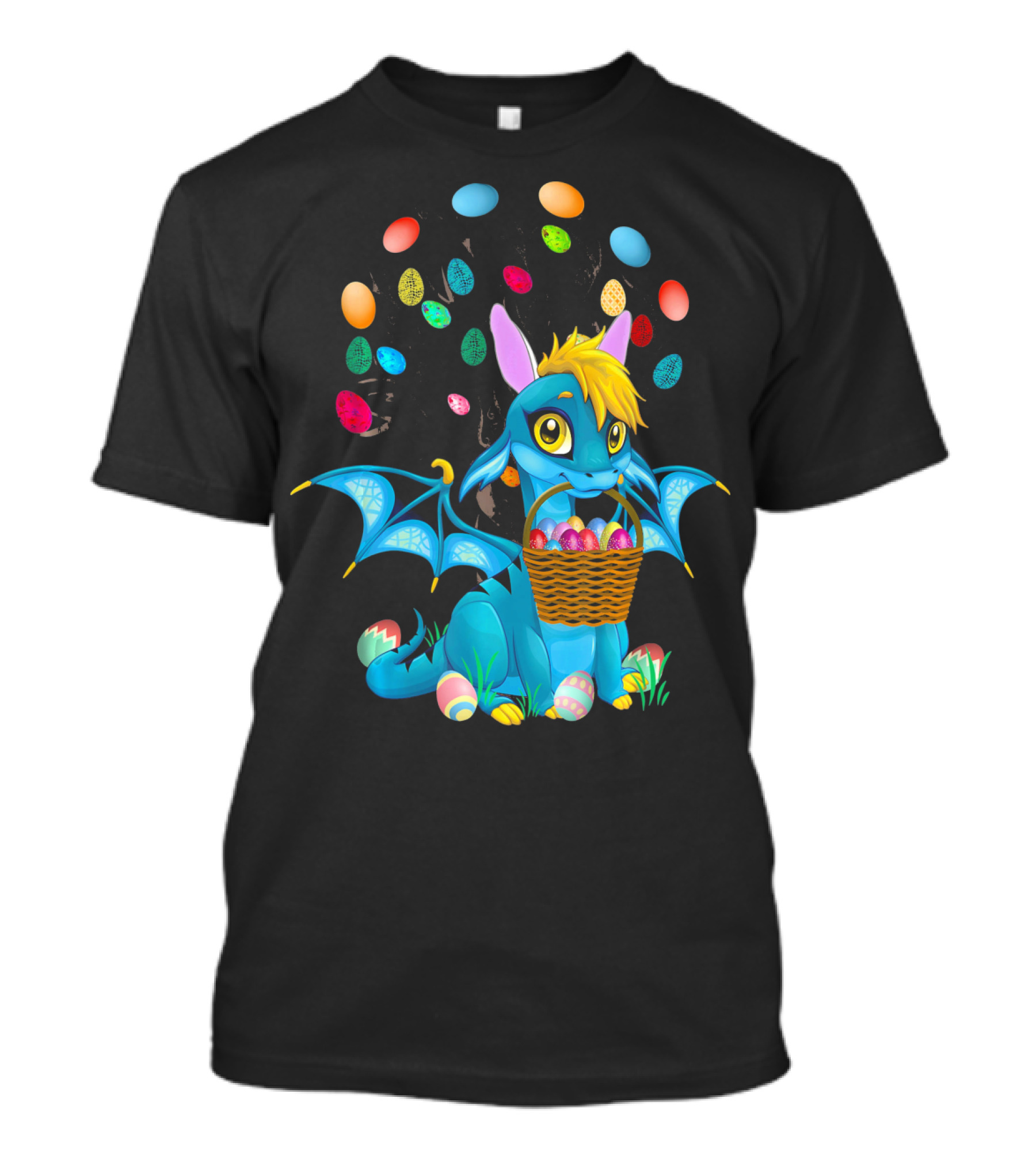 Dragon Bunny With Colorful Easter Egg Basket T-Shirt