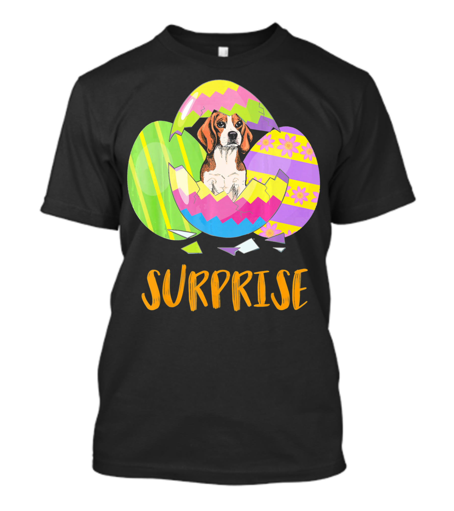 Surprise Beagle Bunny Funny Easter T-Shirt