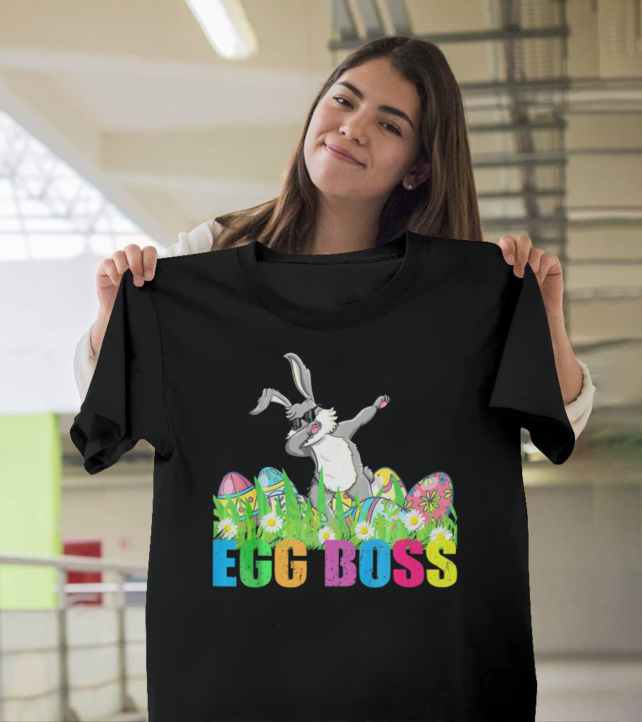 Egg Boss Dabbing Easter Bunny T-Shirt