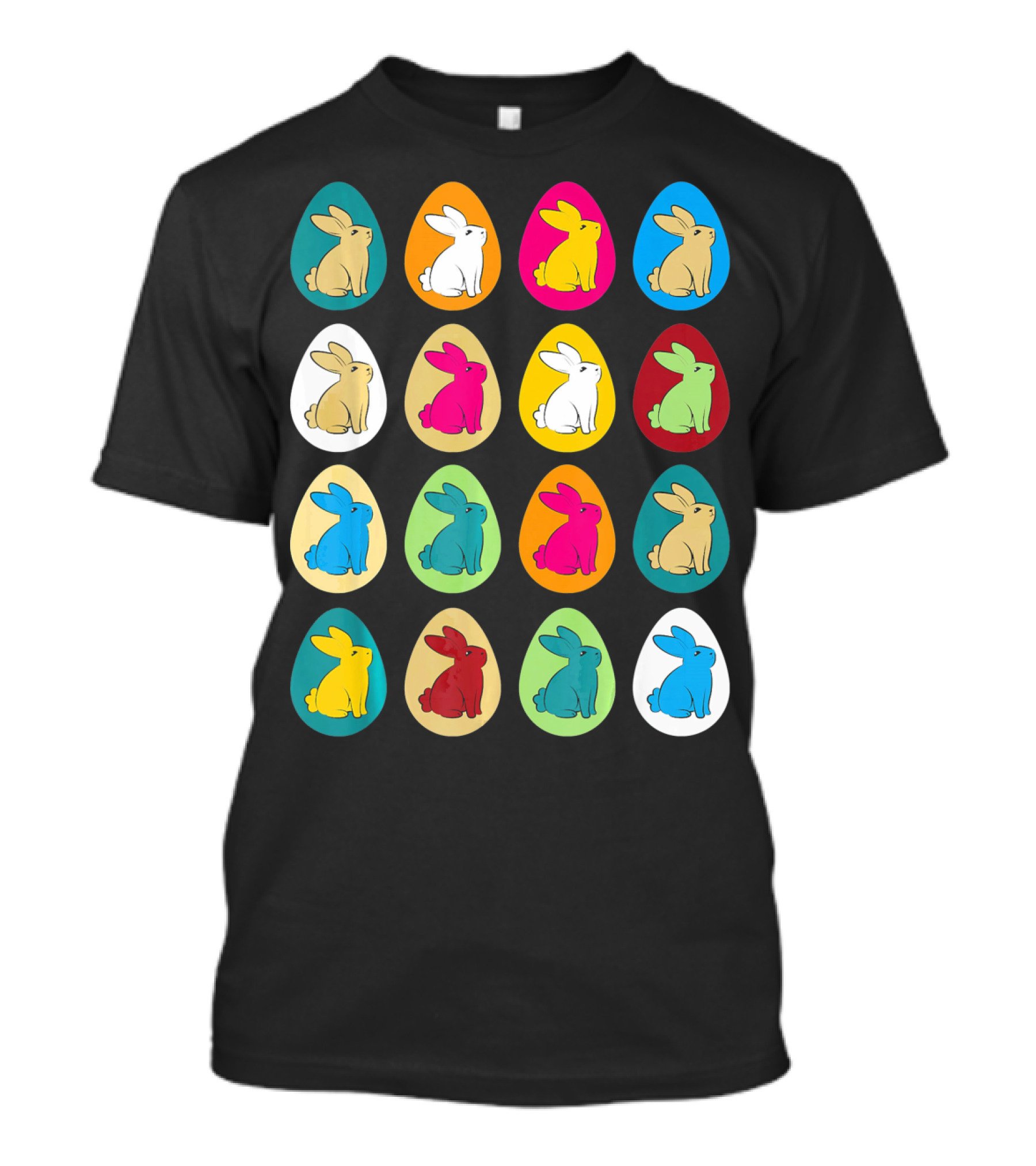 Easter Eggs Bunny Rabbit Multicolor Collection T-Shirt