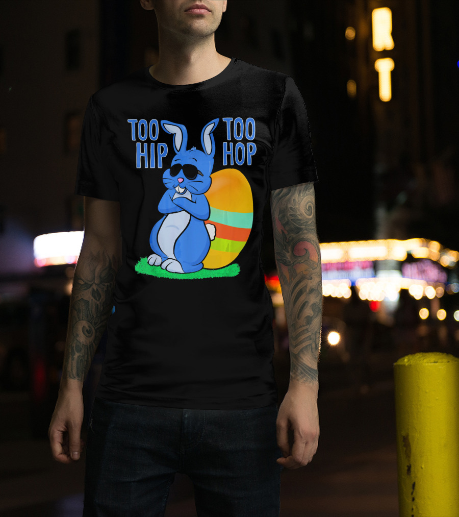 Too Hip Too Hop Easter Bunny Egg Girls Kids T-Shirt