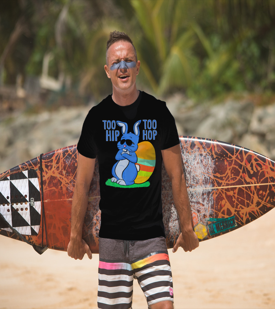 Too Hip Too Hop Easter Bunny Egg Girls Kids T-Shirt