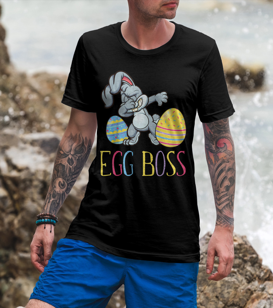 Dabbing Bunny Egg Boss Easter Fun T-Shirt