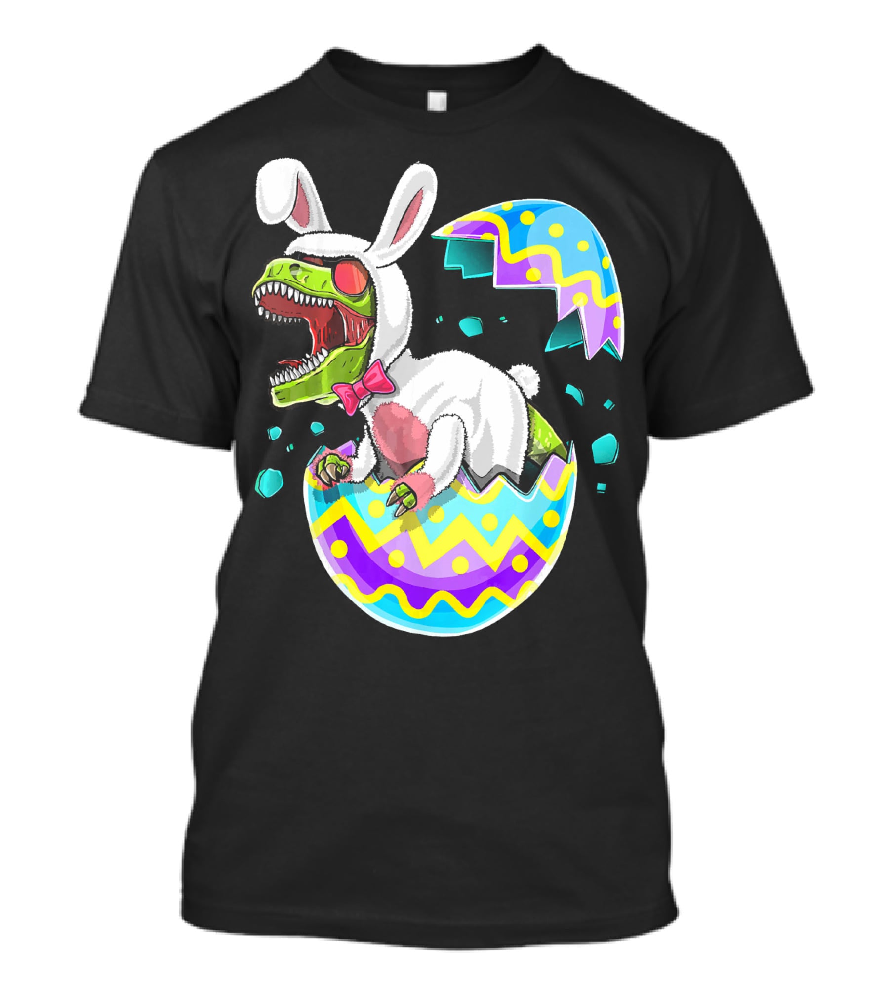 Happy Easter Rex Dinosaur Bunny In Eggshell Costume T-Shirt