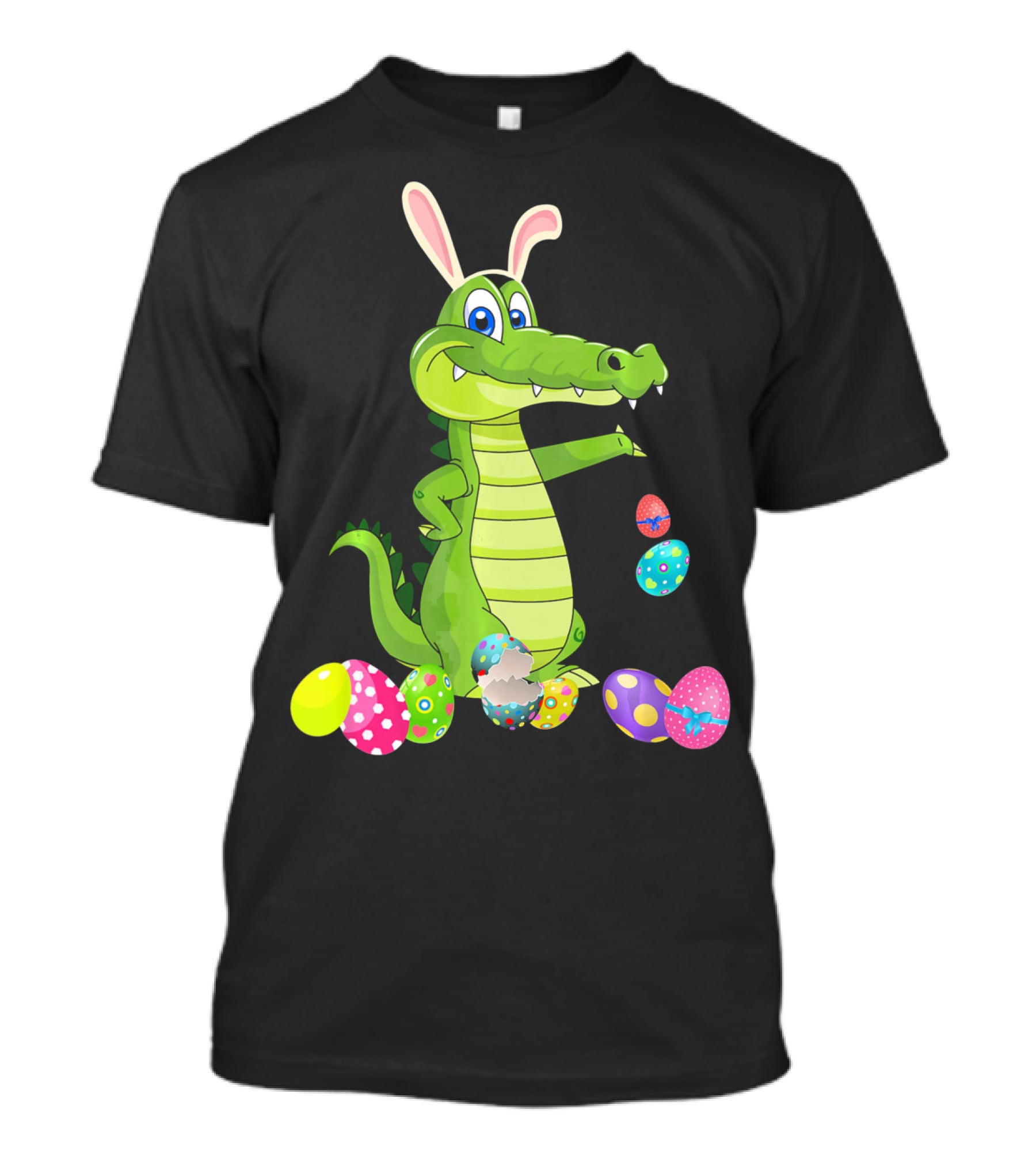 Alligator Bunny Rabbit Hat Easter Eggs T-Shirt
