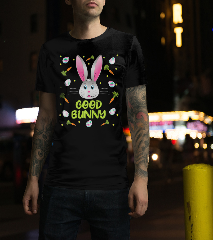 Good Bunny Easter Egg Carrot Fun T-Shirt