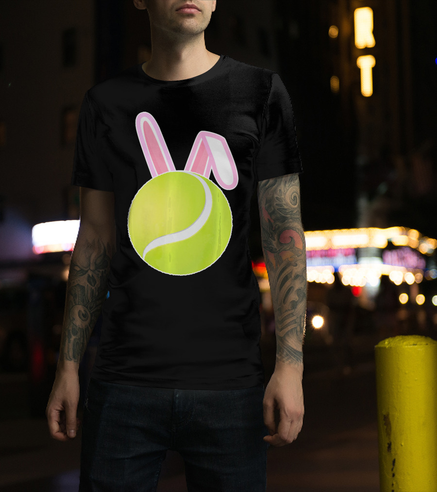 Tennis Ball With Easter Bunny Ears T-Shirt