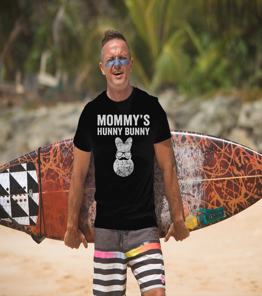 Mommy's Hunny Bunny Easter Bunny With Glasses And Mustache T-Shirt