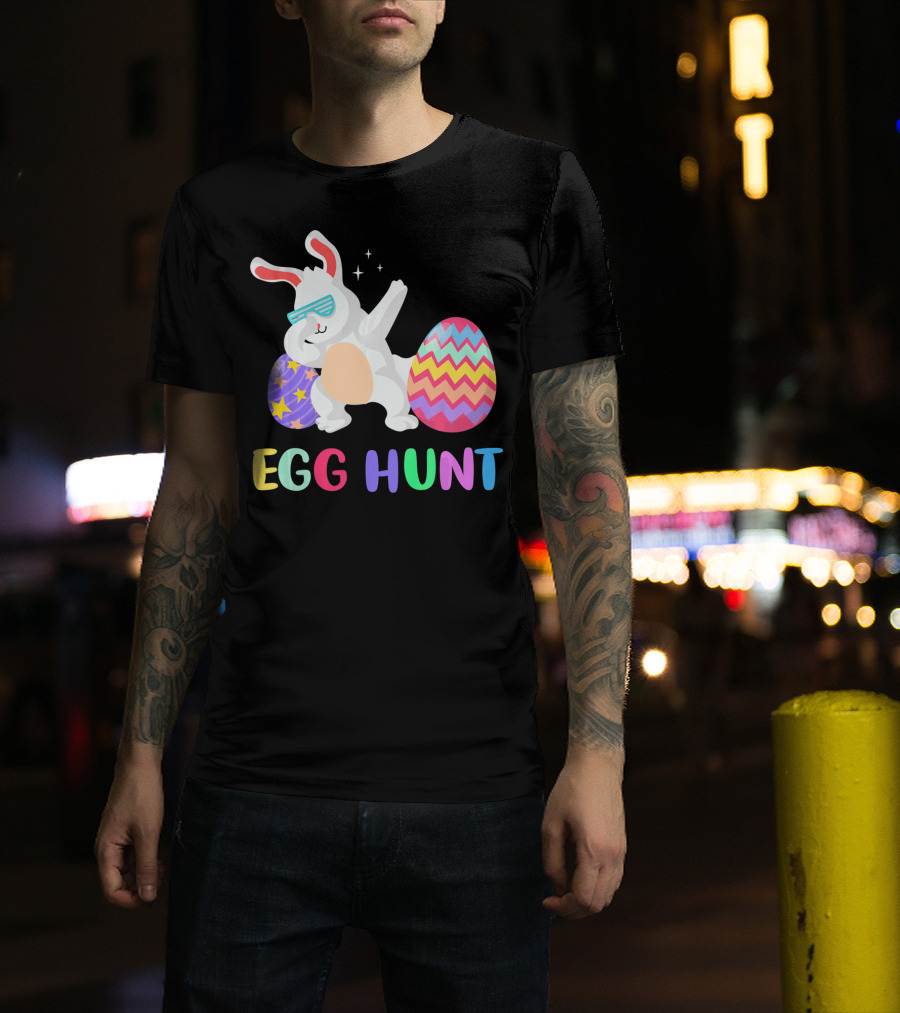 Easter Bunny Dabbing Egg Hunt Funny Easter T-Shirt