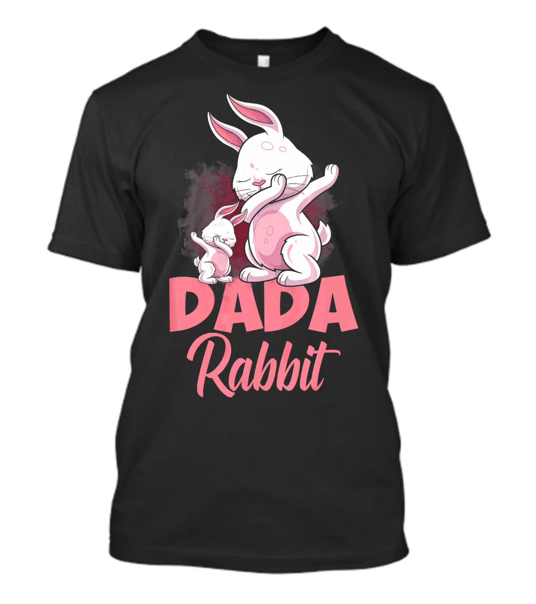 Dada Rabbit Matching Family Bunny Cute Pink Bunny Duo T-Shirt