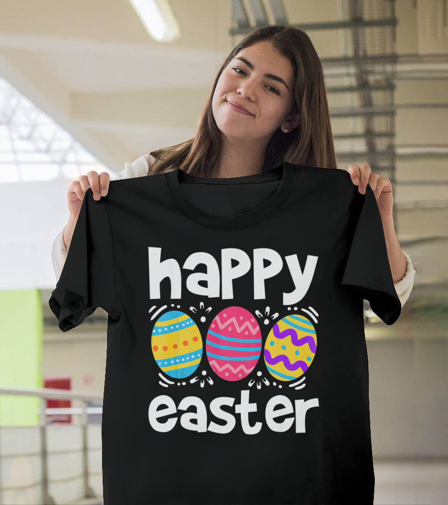 Happy Easter Colorful Eggs T-Shirt