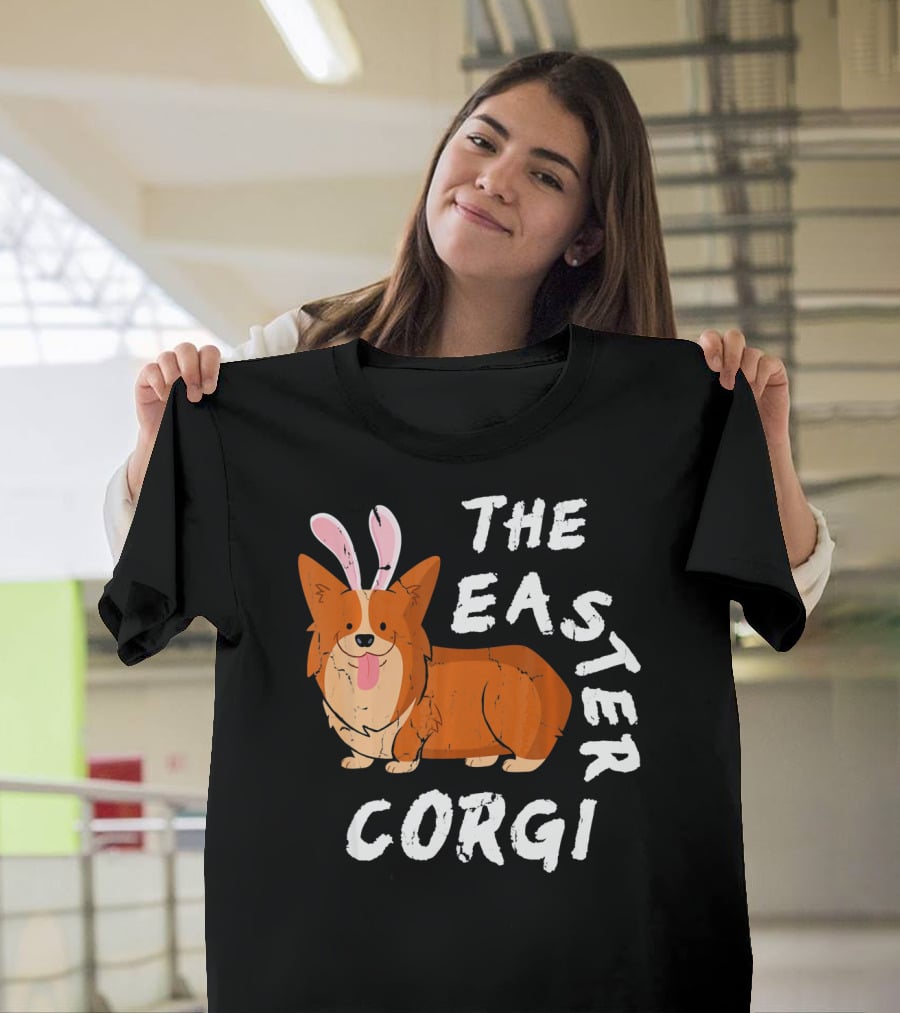 The Easter Corgi Bunny Ears T-Shirt