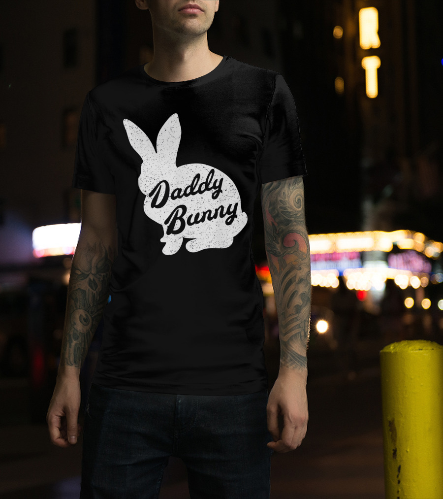 Daddy Bunny Mens Funny And Cute Easter T-Shirt