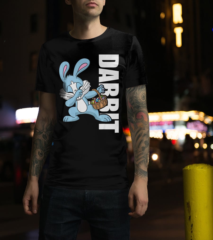 Easter Basket Stuffers Kids Dabbin Dabbit Rabbit With Eggs T-Shirt