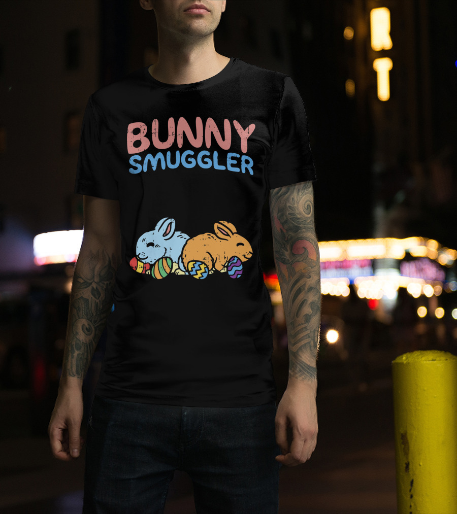 Bunny Smuggler Twins Easter Pregnancy T-Shirt