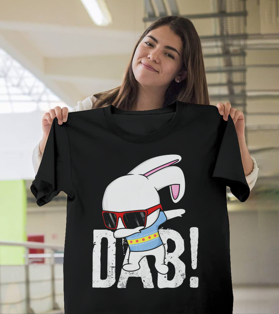 Dabbing Bunny Hip Hop Easter Dab With Sunglasses T-Shirt