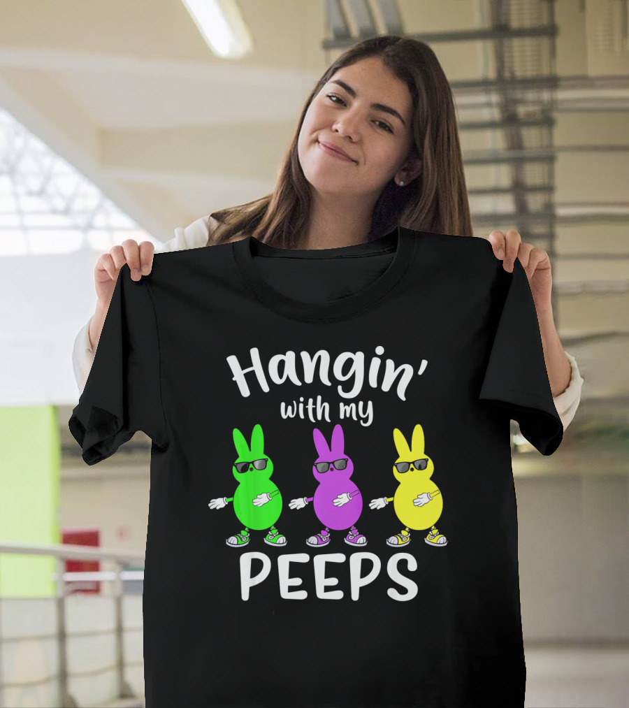 Hangin With My Peeps Funny Bunny Sunglasses Trio T-Shirt