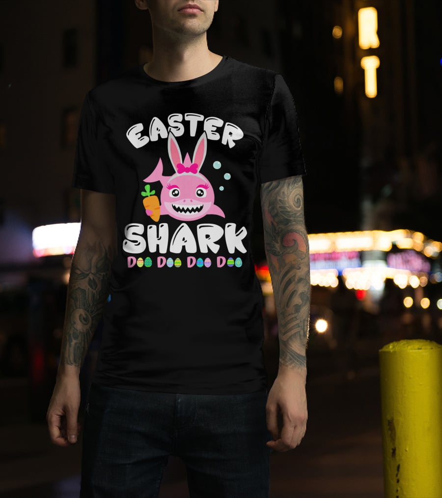Easter Shark Bunny Doo Doo Doo Doo T-Shirt