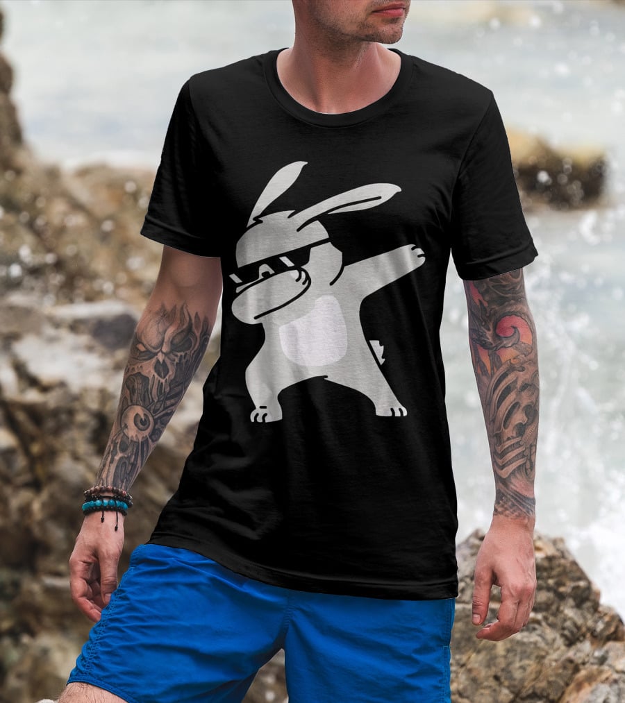 Happy Easter Day Cool Dabbing Rabbit T-Shirt