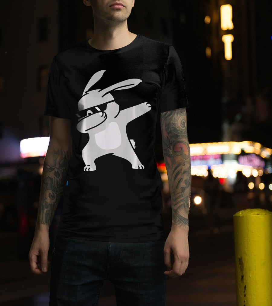 Happy Easter Day Cool Dabbing Rabbit T-Shirt
