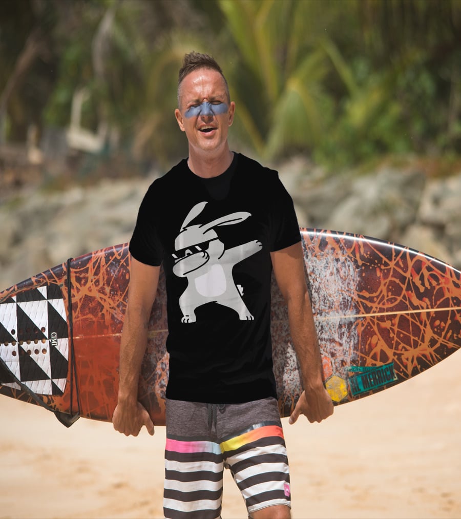 Happy Easter Day Cool Dabbing Rabbit T-Shirt