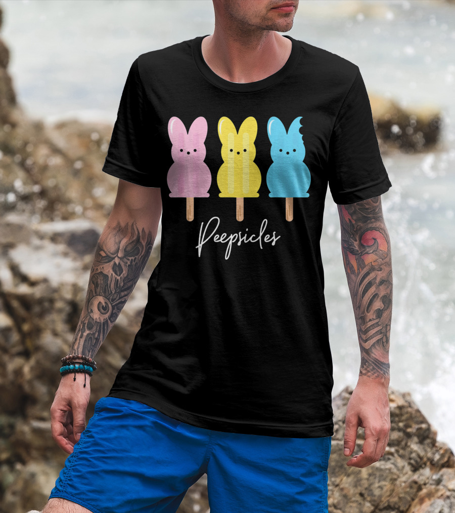 Peepsicles Fun Easter Bunny Cute Peep Popsicle T-Shirt