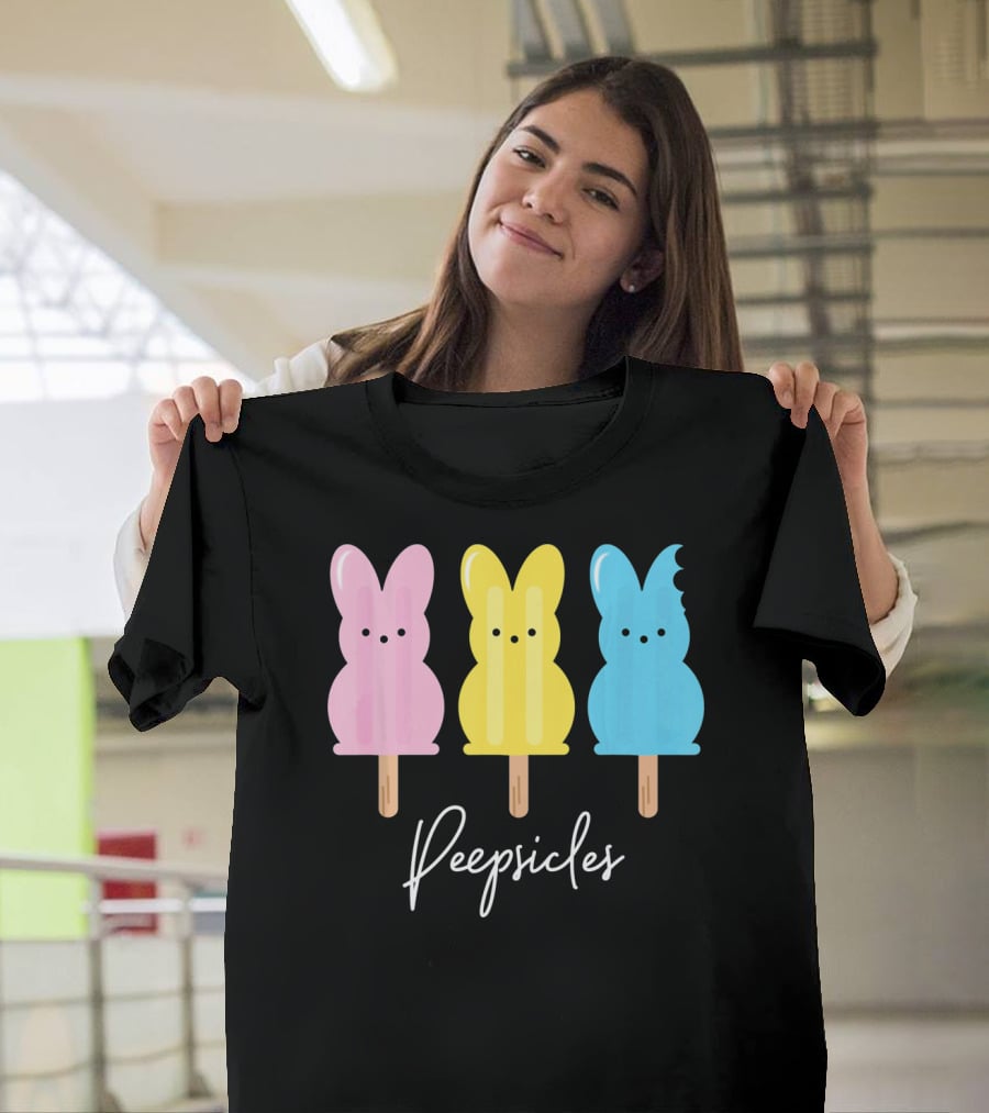 Peepsicles Fun Easter Bunny Cute Peep Popsicle T-Shirt