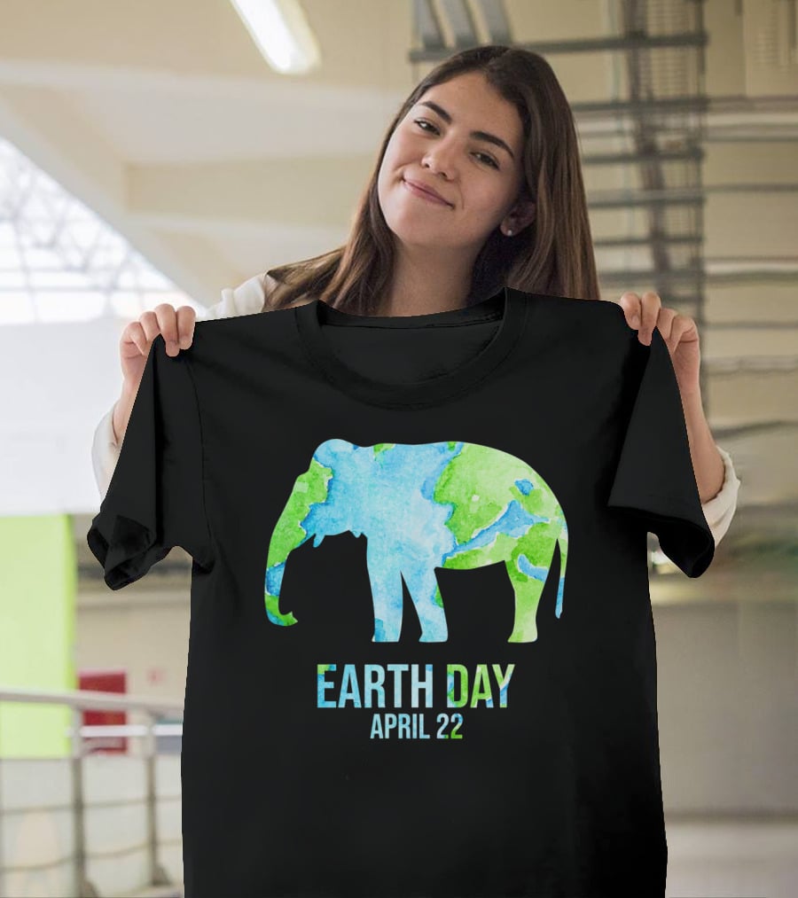 Earth Day April 22 Elephant School Event T-Shirt