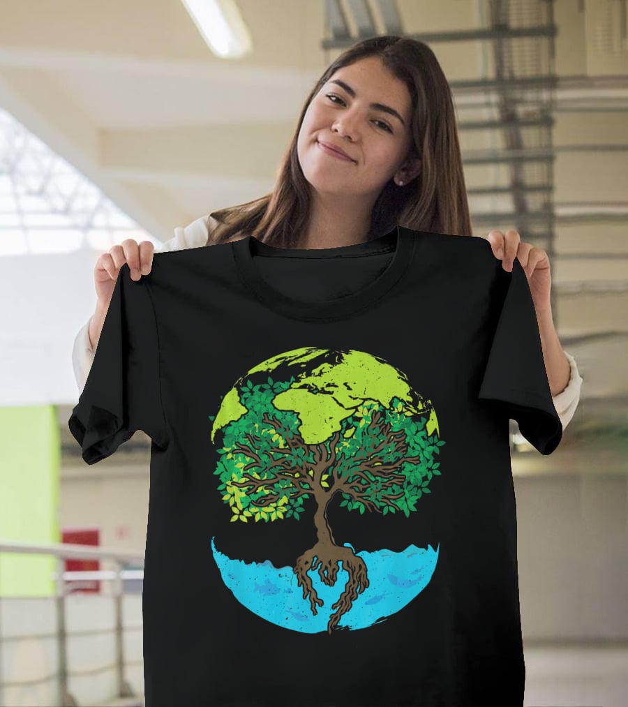 World Environment Earth Day Save The Tree Planet Nature Conservation T-Shirt