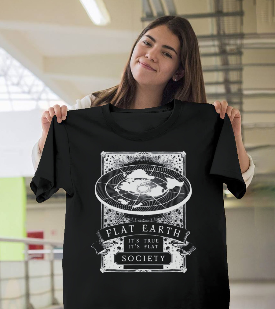 Vintage Flat Earth Society It's True It's Flat T-Shirt