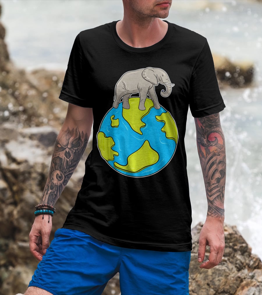 Celebrate Every Day Earth Elephant T-Shirt