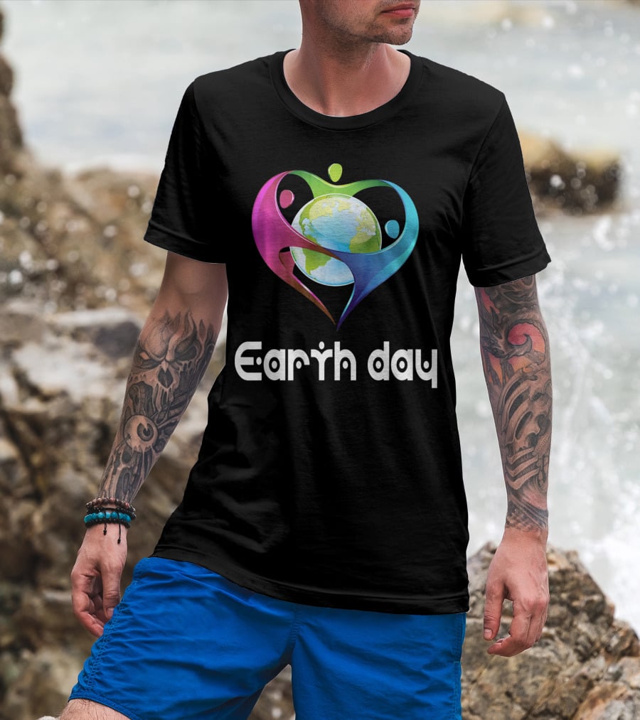 Earth Day Heart Globe Unity T-Shirt
