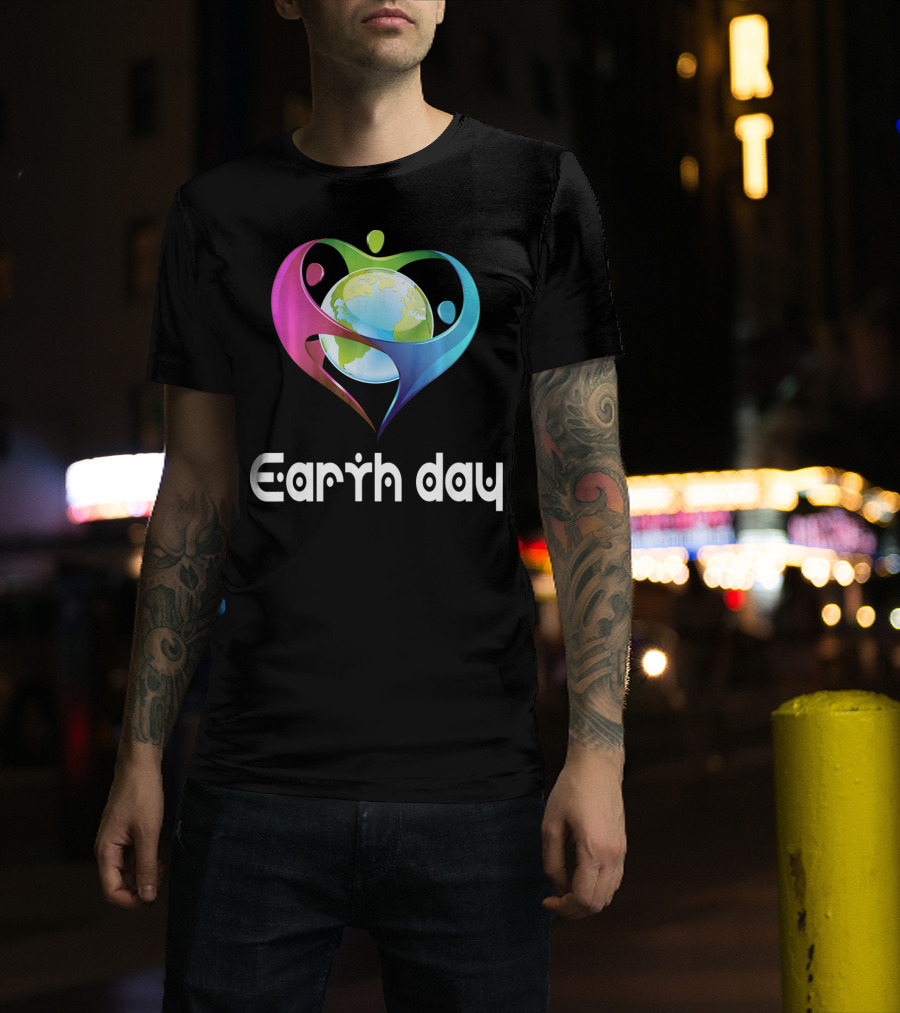 Earth Day Heart Globe Unity T-Shirt
