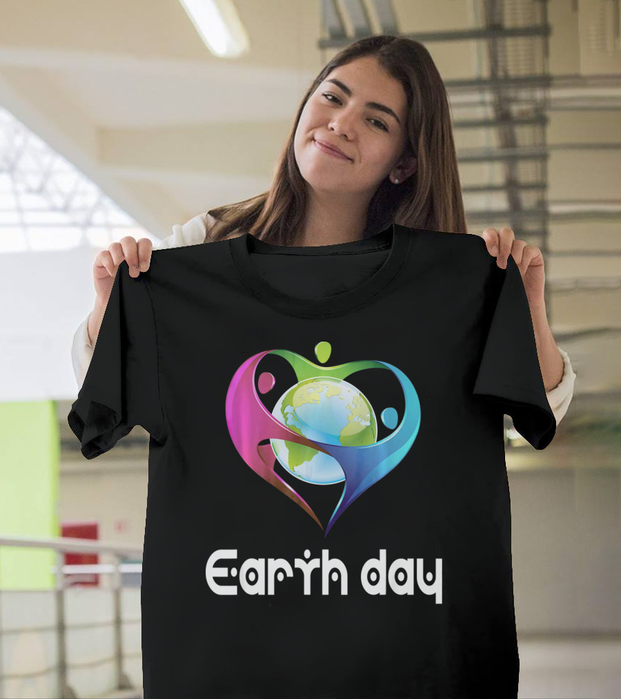 Earth Day Heart Globe Unity T-Shirt