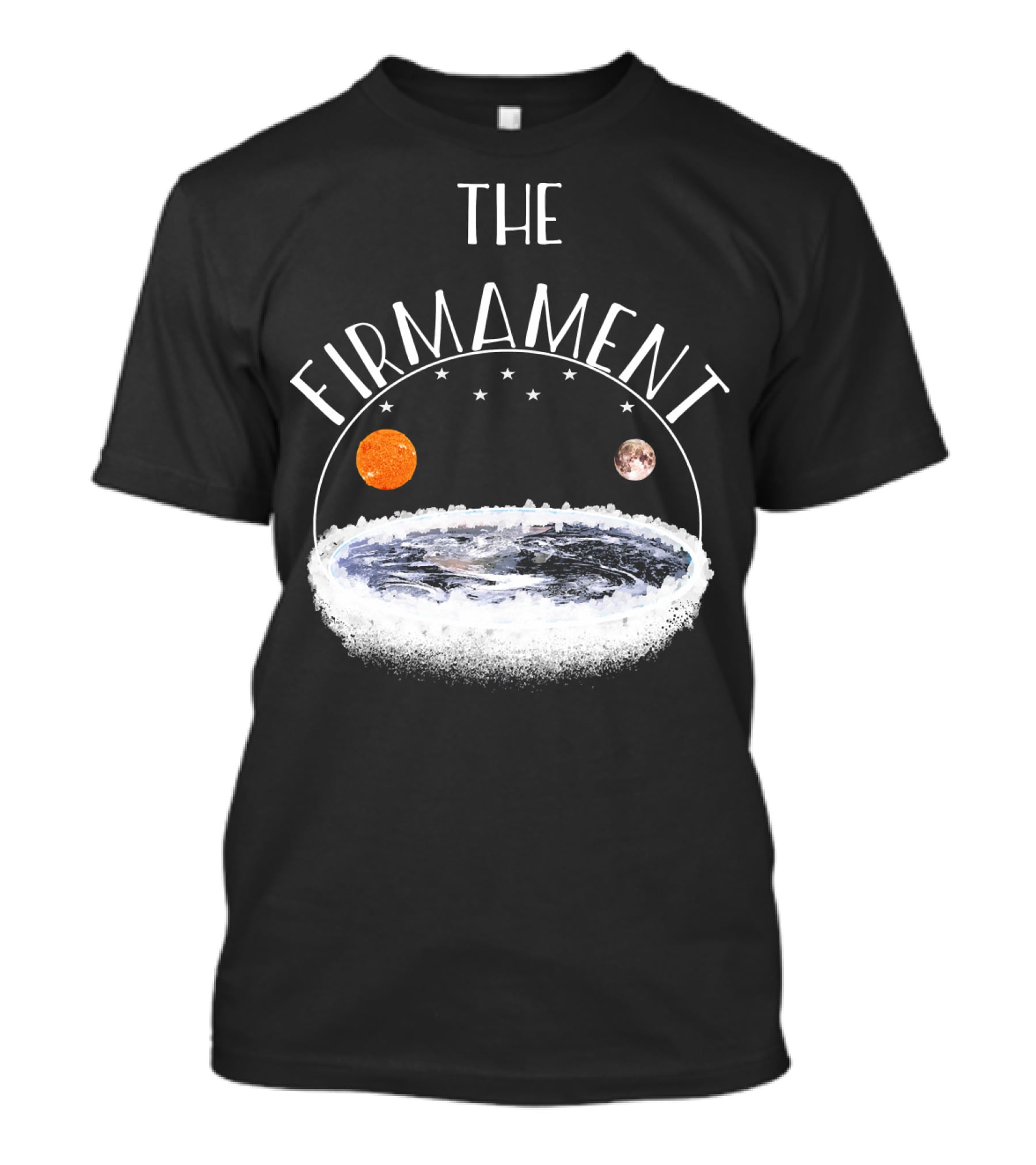 The Firmament Dome Flat Earth Society Sun Moon Stars T-Shirt
