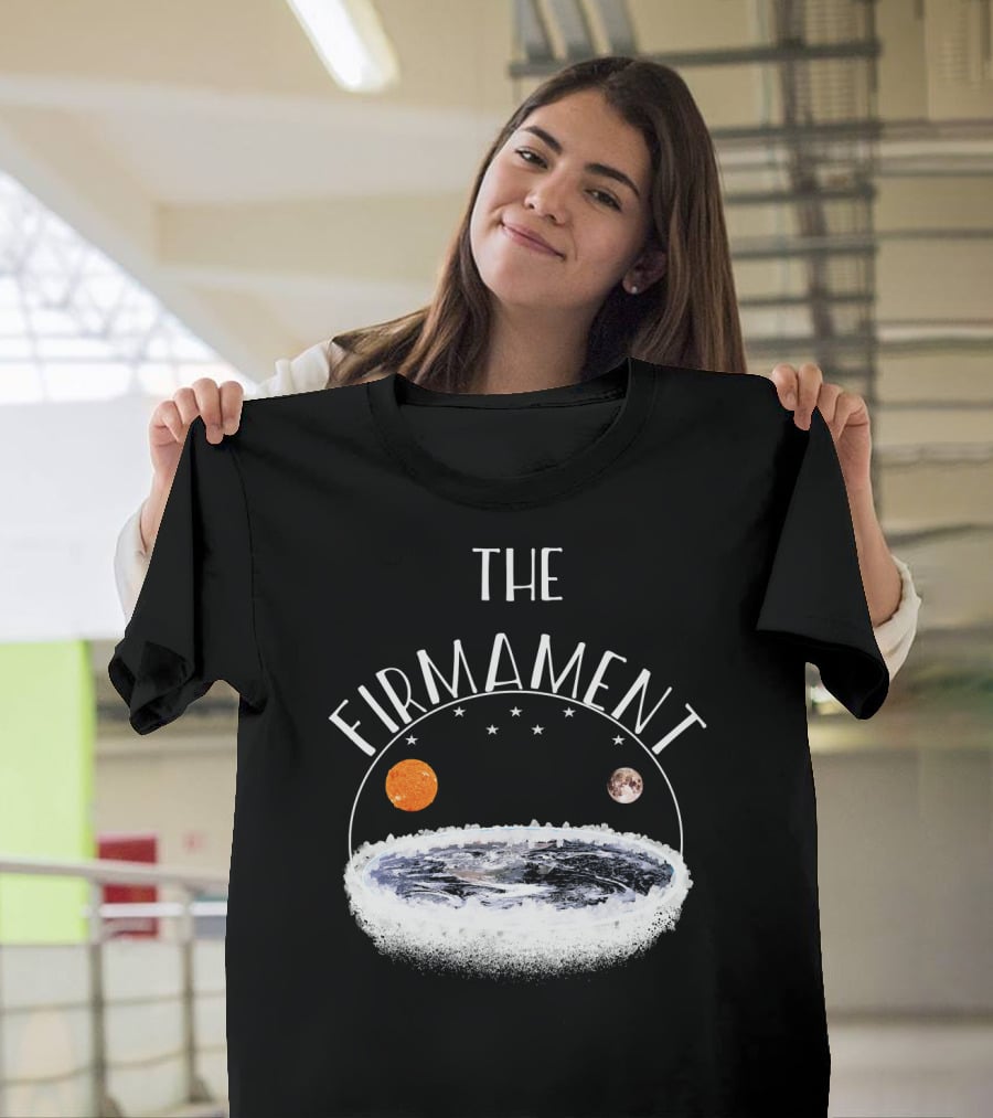 The Firmament Dome Flat Earth Society Sun Moon Stars T-Shirt