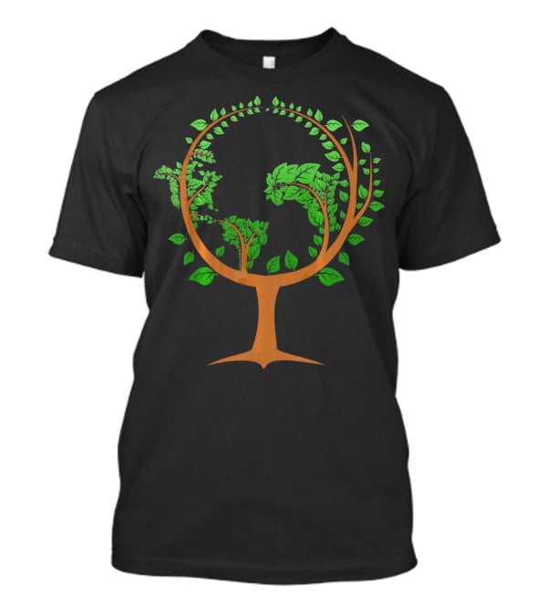 Happy Earth Day Save Earth Tree Globe T-Shirt