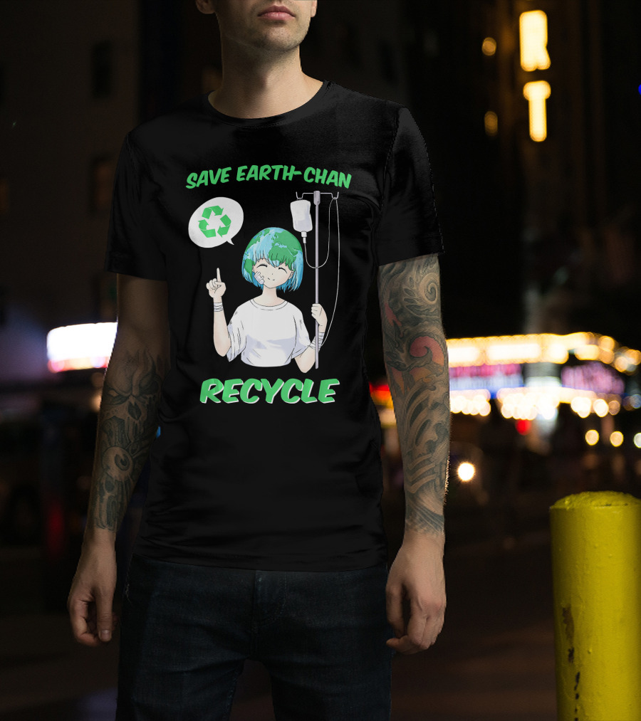 Save Earth-chan Recycle Earth Day T-Shirt